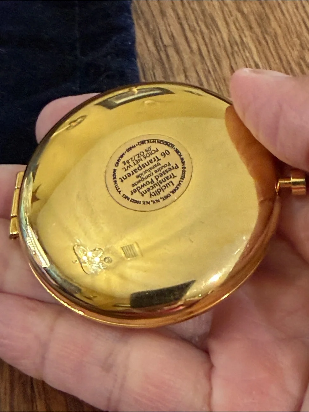 Estee Lauder Vintage Gold “Cheers” Mini Compact Powder Case